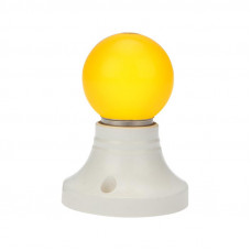 Лампа светодиодная, диаметр 45мм, E27, 5 LED, 2Вт, ЖЕЛТЫЙ, 230В NEON-NIGHT