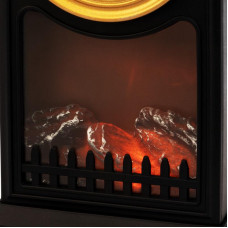 Светодиодный камин Старинные часы с эффектом живого огня 14,7x11,7x25 см, черный, батарейки 2хС (не в комплекте) USB NEON-NIGHT