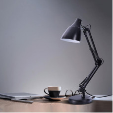 Светильник настольный REXANT Рубикон на металлической стойке с основанием, с цоколем Е27, 60 Вт, цвет антрацит