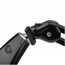 Лупа на струбцине круглая 5D с подсветкой 56 SMD LED, ø127мм, черная REXANT