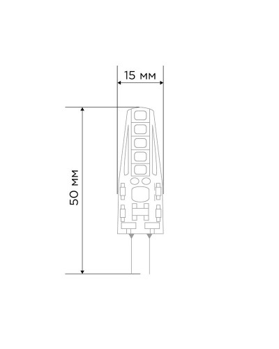 Лампа светодиодная капсульного типа JC-SILICON G4 12В 2Вт 2700K теплый свет (силикон) REXANT