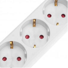 Удлинитель STANDARD 5 гнезд, 1,5м, 3х1,0мм², с/з, с выключателем, белый REXANT