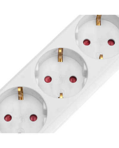 Удлинитель STANDARD 5 гнезд, 1,5м, 3х1,0мм², с/з, с выключателем, белый REXANT
