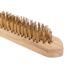 Щетка по металлу с деревянной ручкой 6 ряд. 280 мм Kranz