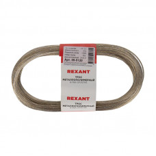Трос стальной в ПВХ оплетке d=2,0мм, прозрачный (моток 20м) REXANT