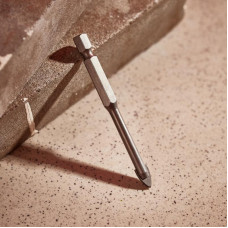 Сверло по стеклу и керамике 6 мм, 2 грани, шестигранный хвостовик Kranz