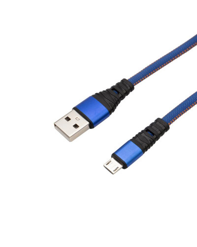 Кабель USB-A – micro USB, 2,4А, 1м, черный, витой REXANT