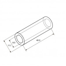 Гильза медная луженая ГМЛ 25-8 (25мм² - Ø8мм) ГОСТ 23469.3-79 (в упак. 5 шт.) REXANT