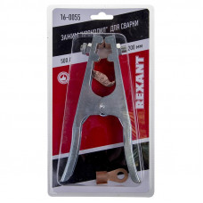 Клемма заземления типа «крокодил» 500 А 200 мм для сварки REXANT