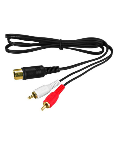 Шнур DIN 5 Pin - 2 RCA, 1,5м, Gold REXANT