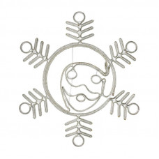 Фигура Снежинка с Дедом Морозом размер 107x95см, 14м дюралайт NEON-NIGHT