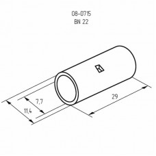 Соединительная гильза L-29мм, 25мм² (ГМЛ (DIN) 25) REXANT
