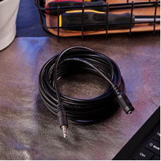 Шнур Стерео 3,5мм гнездо - Стерео 3,5мм штекер, 5м REXANT