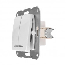 DEA Выключатель 2кл (инд) с/у 10А мех. Бел KRANZ