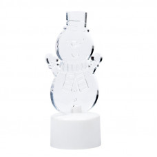 Фигура светодиодная на подставке Снеговик с шарфом 2D, RGB