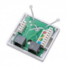 Розетка комбинированная внешняя, UTP RJ-45(8P8C) + RJ-11(6P-4C) REXANT