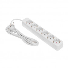 Удлинитель STANDARD 6 гнезд, 3м, 3х1,0мм², с/з, белый REXANT