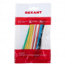 Набор термоусаживаемых трубок №11 ТУТ нг 2,0/1,0мм, 7 цветов (упак. 21 шт. по 10см) REXANT