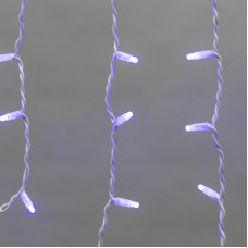 Гирлянда светодиодная Бахрома (Айсикл) 4,0х0,6м 128 LED СИНИЙ белый каучук 2,3мм IP67 постоянное свечение 230В нужен блок 315-001 NEON-NIGHT