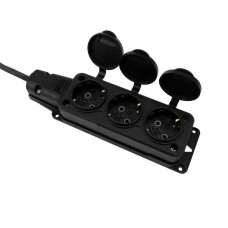 Удлинитель-шнур КГ 3х1,5, 30м, 3 гнезда, морозостойкий, с/з, 16А, 3500Вт, IP44 (Сделано в России) REXANT