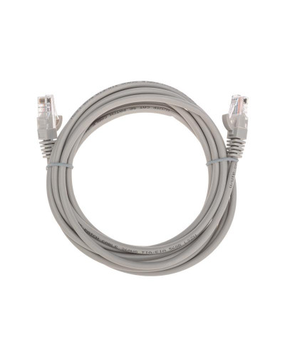 Патч-корд U/UTP, CAT 5e, RJ45-RJ45, 26AWG, LSZH, серый, 3м REXANT