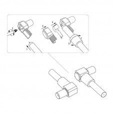 TV-разъем штекер без пайки белый угловой REXANT