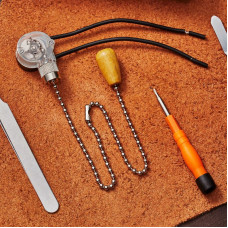 Выключатель для настенного светильника c проводом и деревянным наконечником, серебряный, 1 шт. REXANT