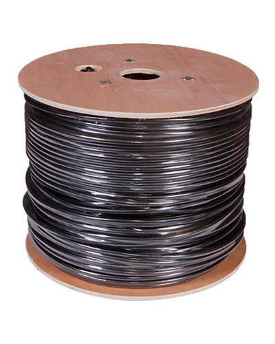 Кабель витая пара SF/UTP, CAT 5e, PE, 4PR, 24AWG, OUTDOOR, SOLID, черный, 305м, REXANT