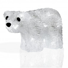 Акриловая светодиодная фигура Белый мишка 15х25 см, 4,5 В, 3 батарейки AA (не входят в комплект), 20 светодиодов NEON-NIGHT