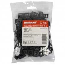 Площадка для крепления стяжки 29x15х5 мм, черная (100 шт/уп) REXANT