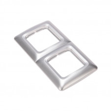 DEA Рамка 2-я горизонтальная Серебряный металлик KRANZ