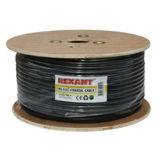 Кабель коаксиальный RG-213, 50 Ом, Cu/Cu, 96%, 100м, OUTDOOR, черный REXANT