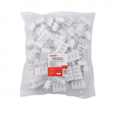 Клемма пружинная соединительная КСП 4-полюсная с заземлением и с монтажными ножками (50 шт./уп.) REXANT