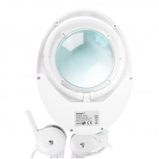 Лупа на струбцине круглая 3D с подсветкой и крышкой, ø127мм, белая (6025,ВО) REXANT