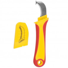 Нож монтажника, нержавеющая сталь, с пяткой REXANT