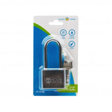 Замок навесной серия Сталь 40мм длинная дужка ЧЕТЫРЕ СЕЗОНА