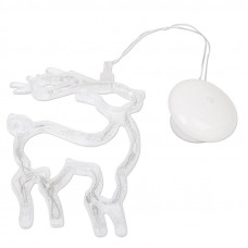 Фигура светодиодная Олененок на присоске с подвесом, цвет белый