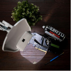 Лупа на струбцине квадратная 3D+20D с подсветкой 6LED, серия EXPERT, белая REXANT