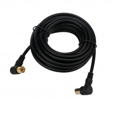 Шнур ТВ гнездо - ТВ штекер, угловой, 3м, черный REXANT