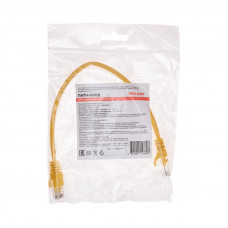Патч-корд U/UTP, CAT 5e, RJ45-RJ45, 26AWG, LSZH, желтый, 0,3м REXANT