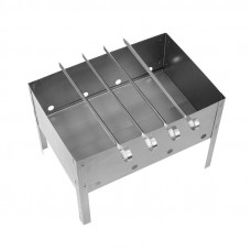 Мангал сборный со складным дном, 230х230х335мм, с 4 шампурами, в пленке СОКОЛ
