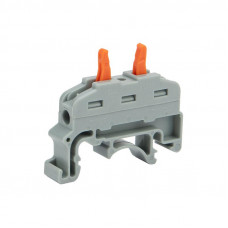 Клемма СМК 222-421D проходная 1-полюсная, с креплением на DIN-рейку (0,08-4 мм²), серая (5 шт./уп.) REXANT