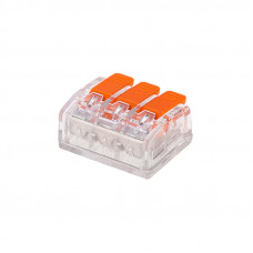 Универсальная компактная клемма СМК 221-413, 3-проводная до 4,0 мм² (блистер 10 шт./уп.) REXANT