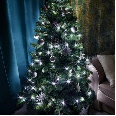 Гирлянда Твинкл Лайт 15 м, темно-зеленый ПВХ, 120 LED, цвет белый