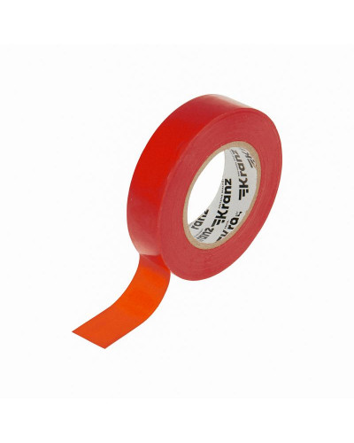 Изолента ПВХ 0,13х19мм, 25м, красная KRANZ