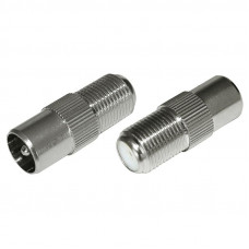 Переходник антенный, (гнездо F - штекер TV), 1 шт. REXANT