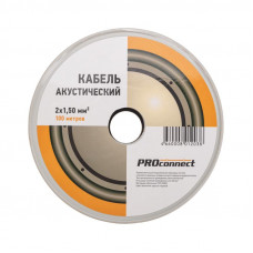 Кабель акустический 2х1,50мм², красно-черный, 100м PROconnect