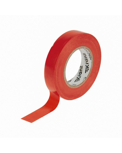 Изолента ПВХ 0,13х15мм, 25м, красная KRANZ