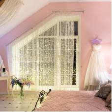 Гирлянда Светодиодный Дождь 2,5x2 м, свечение с динамикой, прозрачный провод, 230 В, диоды ТЕПЛЫЙ БЕЛЫЙ