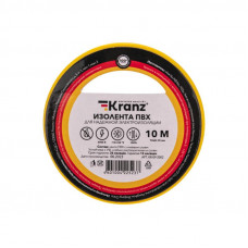 Изолента ПВХ 0,13х15мм, 10м, желтая KRANZ